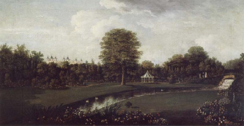William Tomkins The Elysian Fields at Audley End,Essex,from the Tea House Bridge oil painting picture